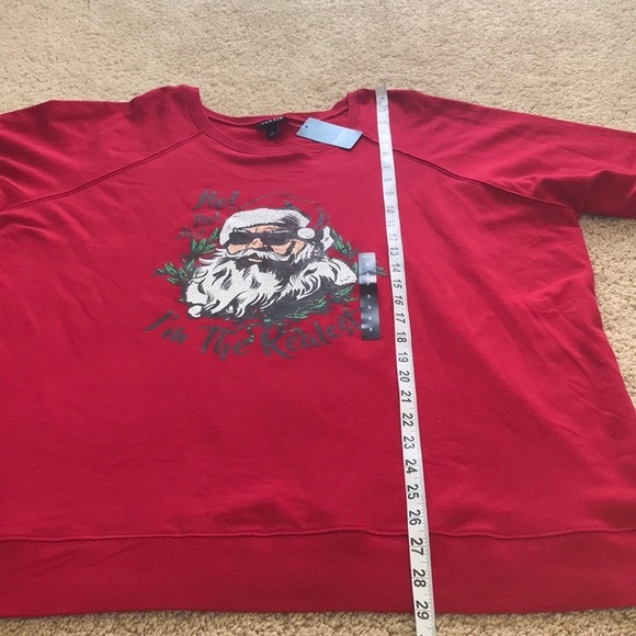 NWT! TORRID Size 3X red fleece lined Christmas Top - Picture 9 of 9